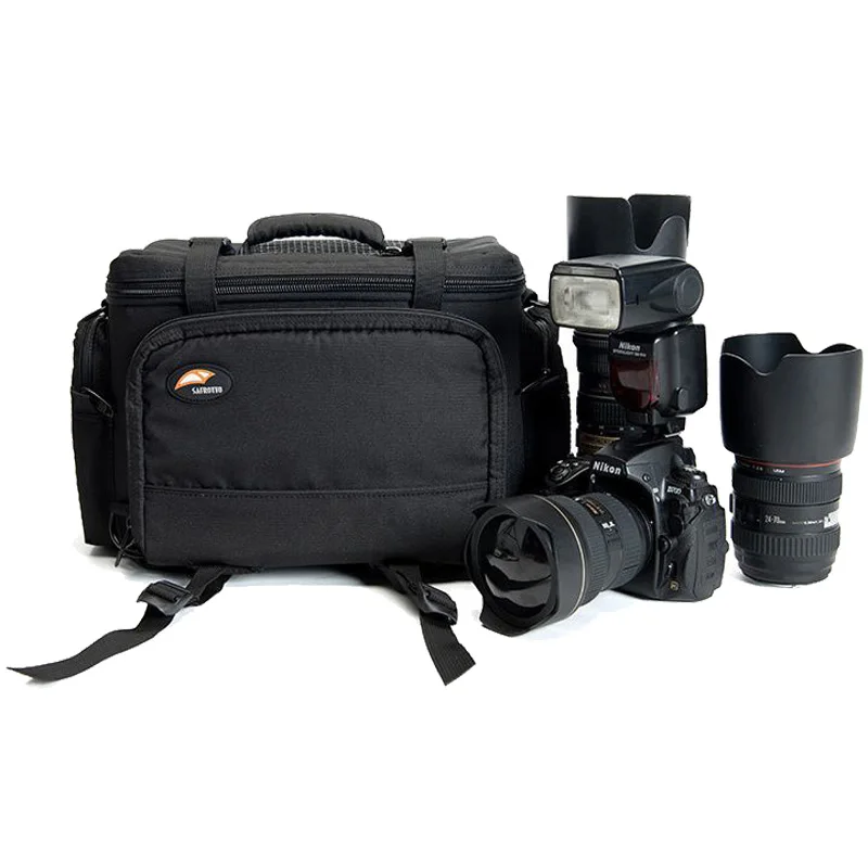 Oversize Reporter Camera Handbag Photography Shoulder Bag Large Professional Photographic Equipment Tripod Bags Padded Lens Case