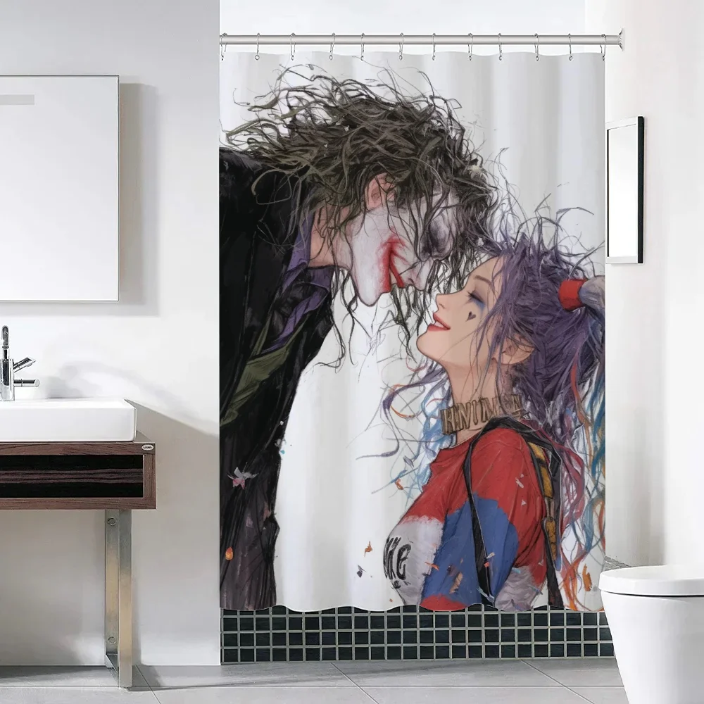 Jokers Shower Curtains Things for the Bathroom Accessories Set Bath Curtain Folding Partition Bedrooms Houses Rooms Quarto Home