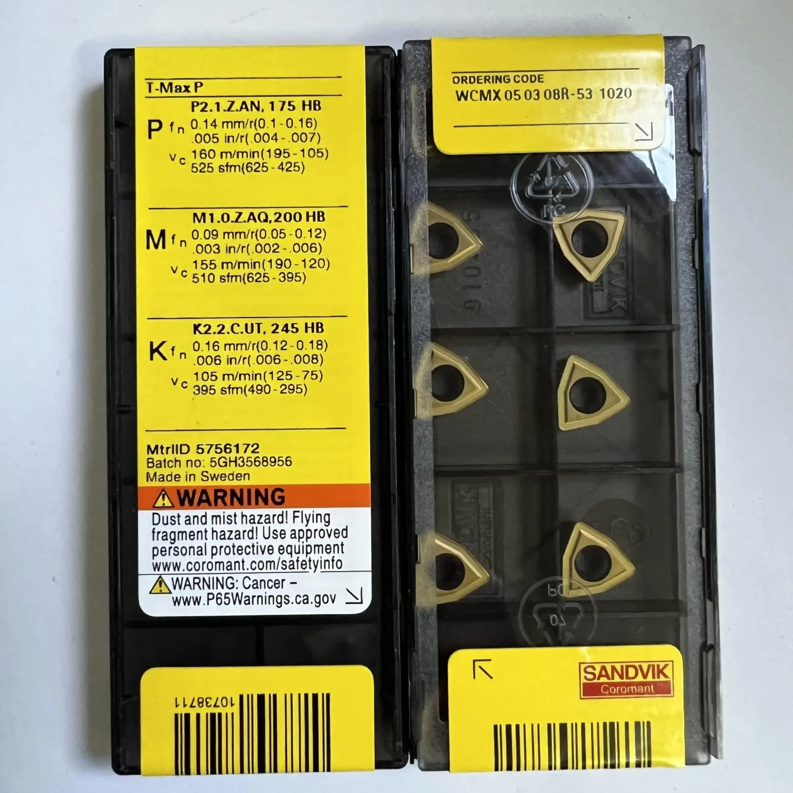 

WCMX050308R-53 1020 /Alloy blade 10 PCS
