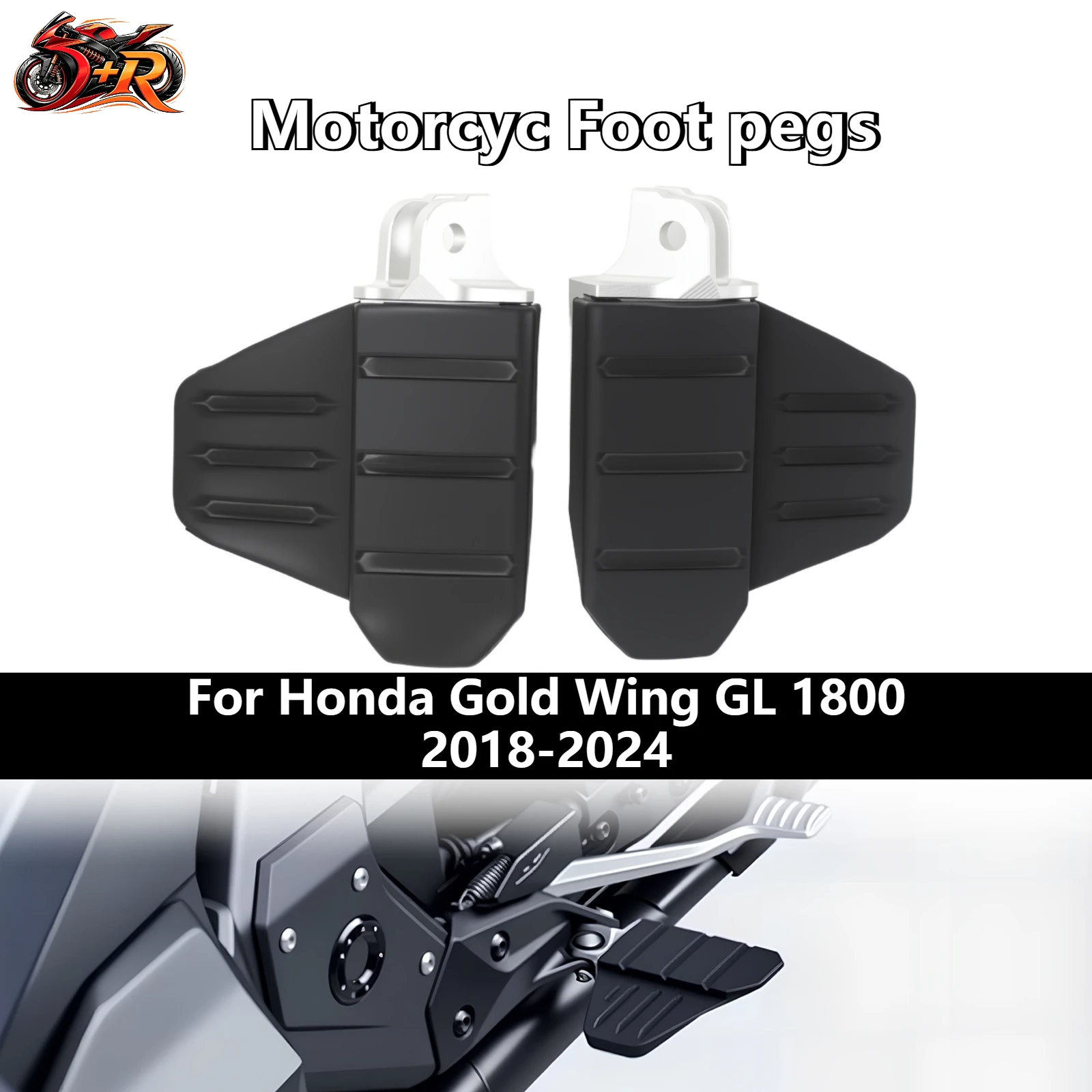 

Motorcyc Foot pegs Highway Peg Mounts For Honda Gold Wing GL 1800 For Honda GL1800 2018-2024 Footrests Tour DCT DONGRAN