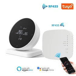 YJWL R7 bezprzewodowy inteligentny termostat WIFI „jedna w jednym”/wyświetlacz LCD/ekran dotykowy/regulator temperatury ogrzewania wody w kotle gazowym