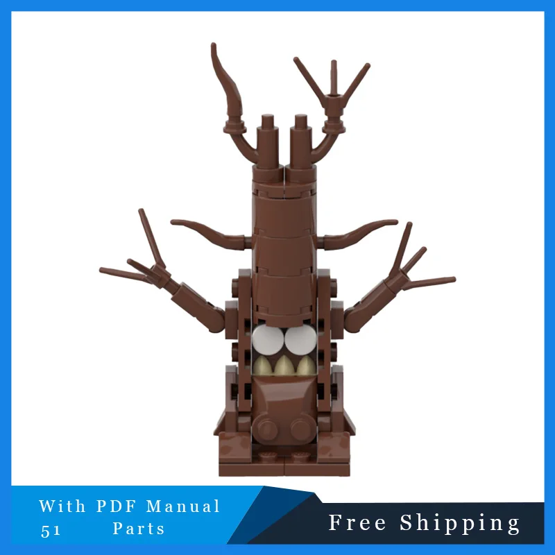 

51 Parts New MOC Characters Model Building Block Bricks Brown Ghost Tree Educational Assembly DlY Toys Christmas Birthday Gifts