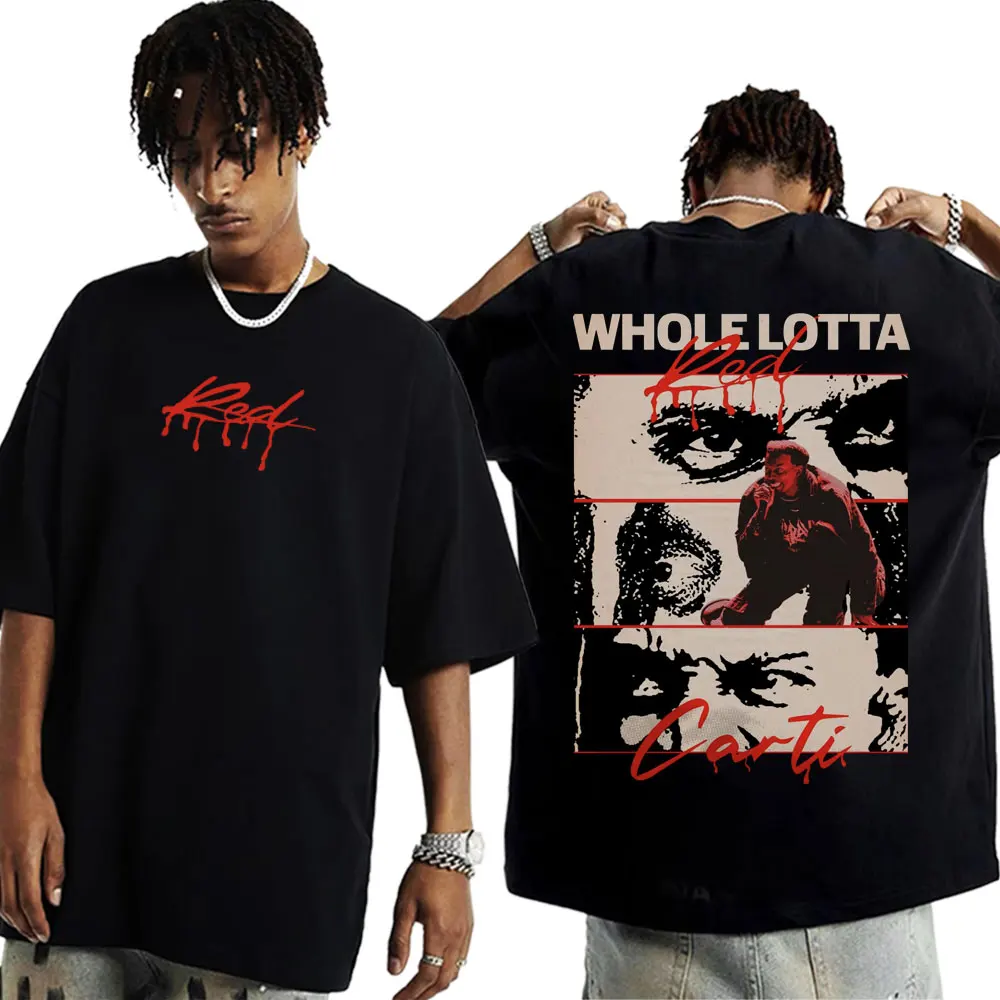 Rapper Playboi Carti I AM MUSIC Album Logo T Shirt Mens Clothing Hip Hop 90s Vintage Tshirt Male Casual Cotton Oversized T-shirt