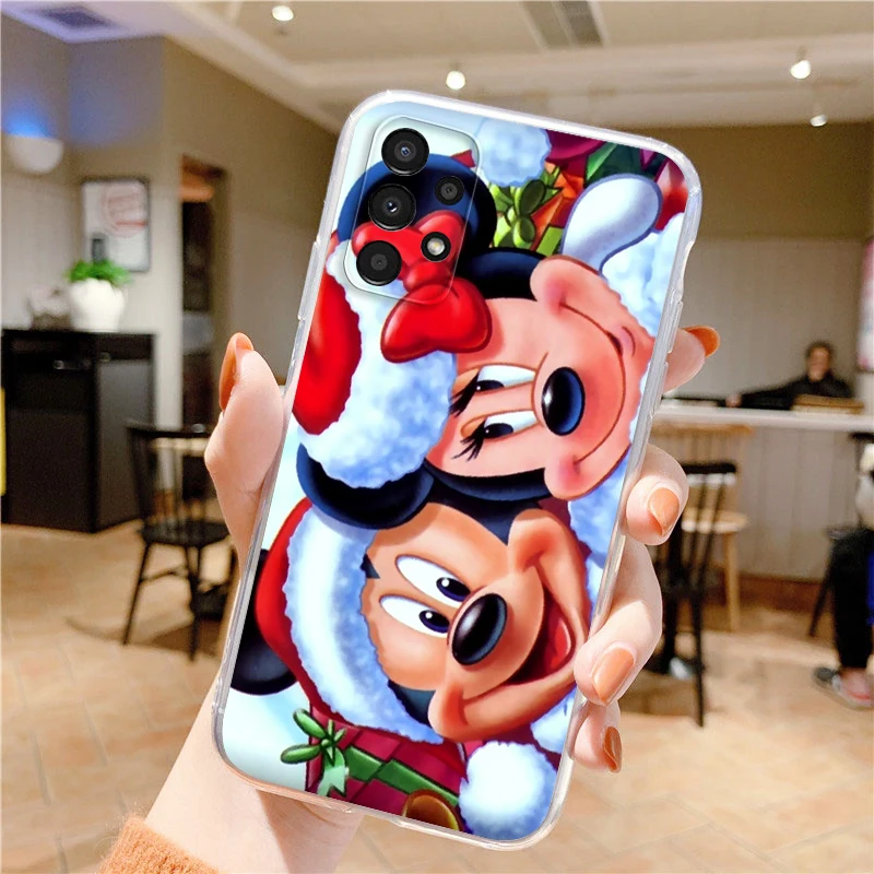 Disney Mickey Mouse Christmas For Samsung A53 A52 A54 A13 A12 A32 A71 A33 A73 A72 A51 A23 A21S 5G Transparent Phone Case image 4