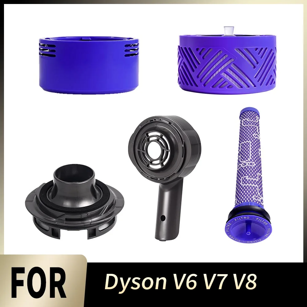 Para Dyson V6 V7 V8 filtro HEPA Motor cubierta trasera parte accesorios para aspiradoras inalámbricas cubierta de Motor Pre filtro Post Kit de filtro