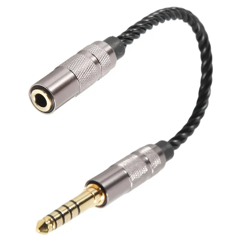 B04B-HIFI 4.4MM Balanced Headphone Adapter Audio Cable Accessory Part 4.4 XLR 4 Pin Male To Female Angle