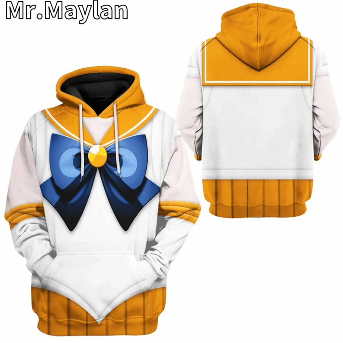 Sailor Venus Custom Cosplay Costume Apparel 3D Unisex Hoodie Men Sweatshirt Streetwear Zip Pullover Casual Jacket Tracksuits-88