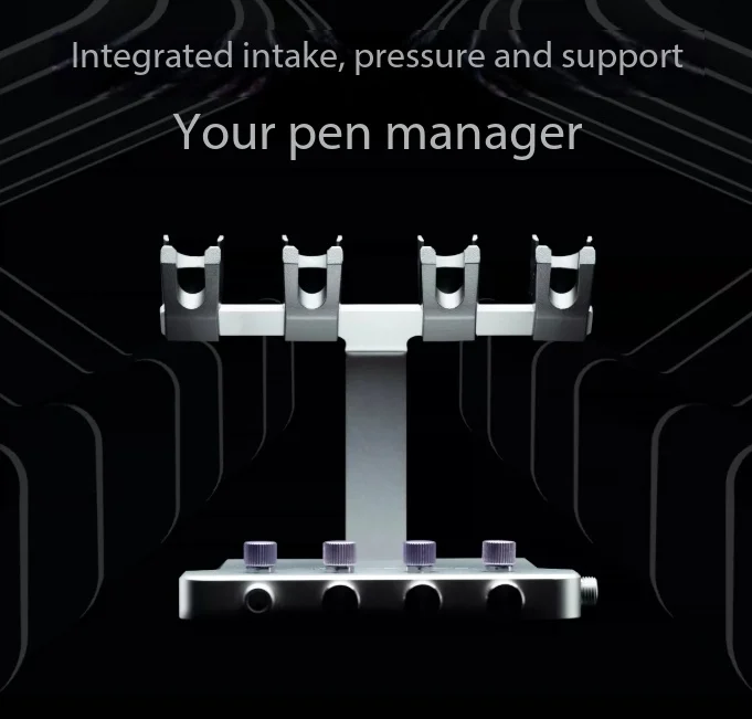 Desktop Airbrush Holder AirHub Pro Quad Voltage Regulation Compatible Siphon Side Pot