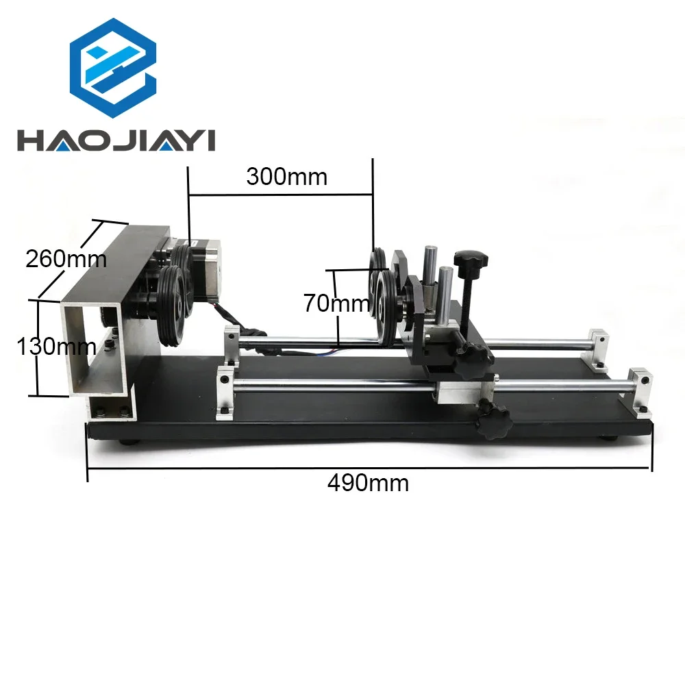 

HAOJIAYI Laser Rotary Attachment 4 Wheels Roller Rotation Axis Rotate Engraving for Laser Engraving Machine