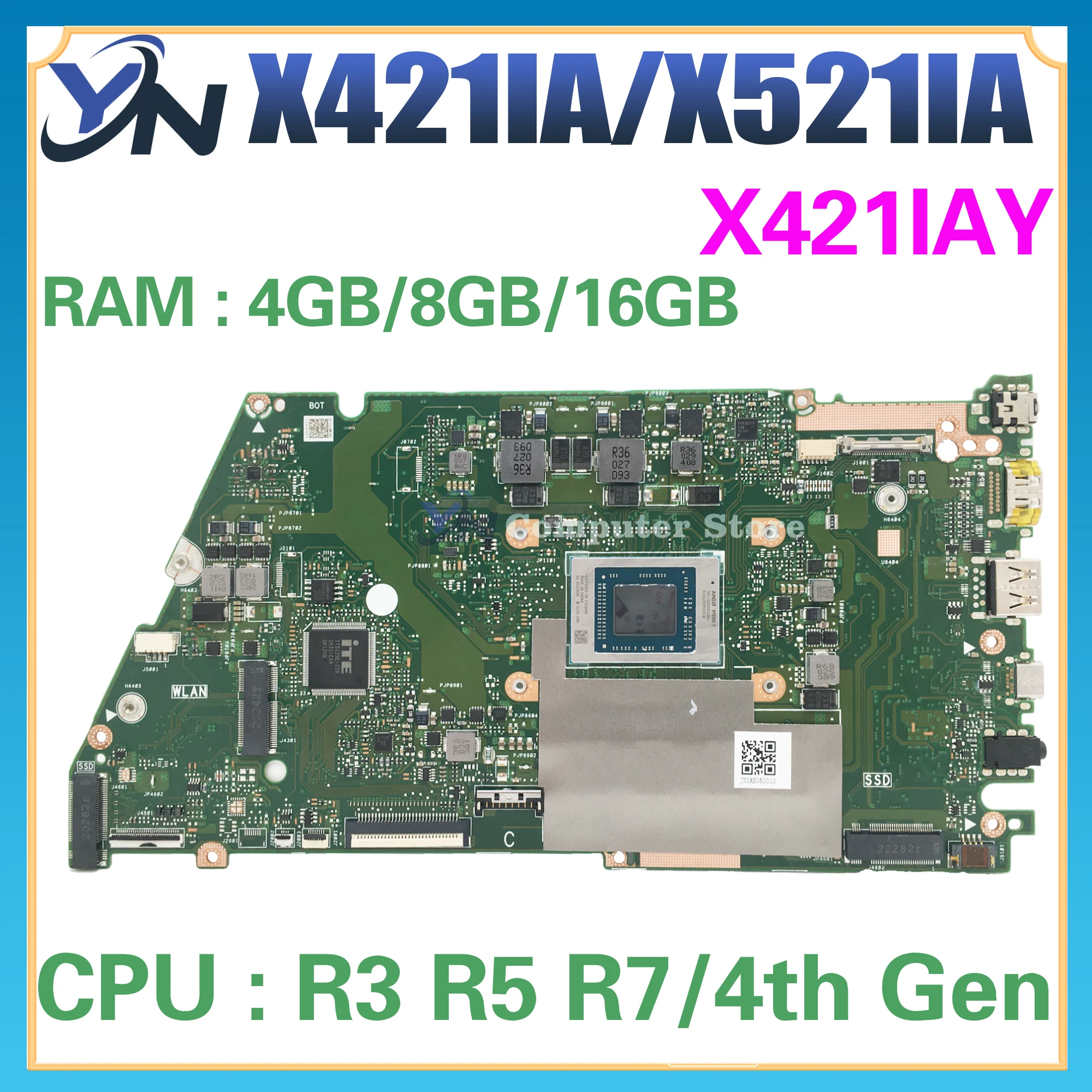 X421IA X521IA Mainboard X421IAY R421I M413I KM413I M513I KM513I M4600I M5600I S5600I S4600I M4050I M433I Laptop Motherboard