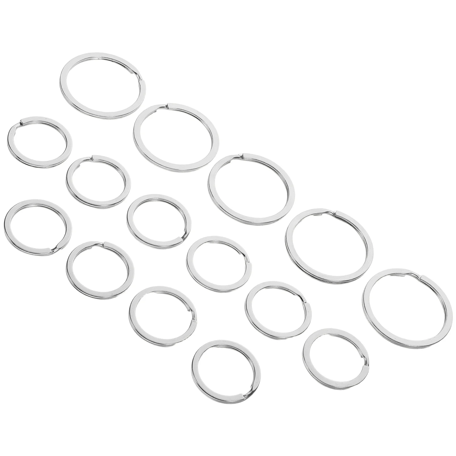 15Pcs Metal Double Layer Key Rings Heavy Duty Keychain Organizer Secure Key Holder Car House Office Durable Multipurpose