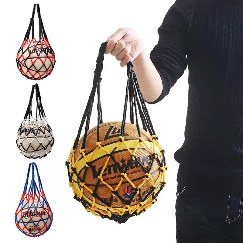 Basketball Net Bag Nylon Weave Storage Bag Single Ball Carry Portable Equipment Outdoor Sports Football Soccer Volleyball Bag