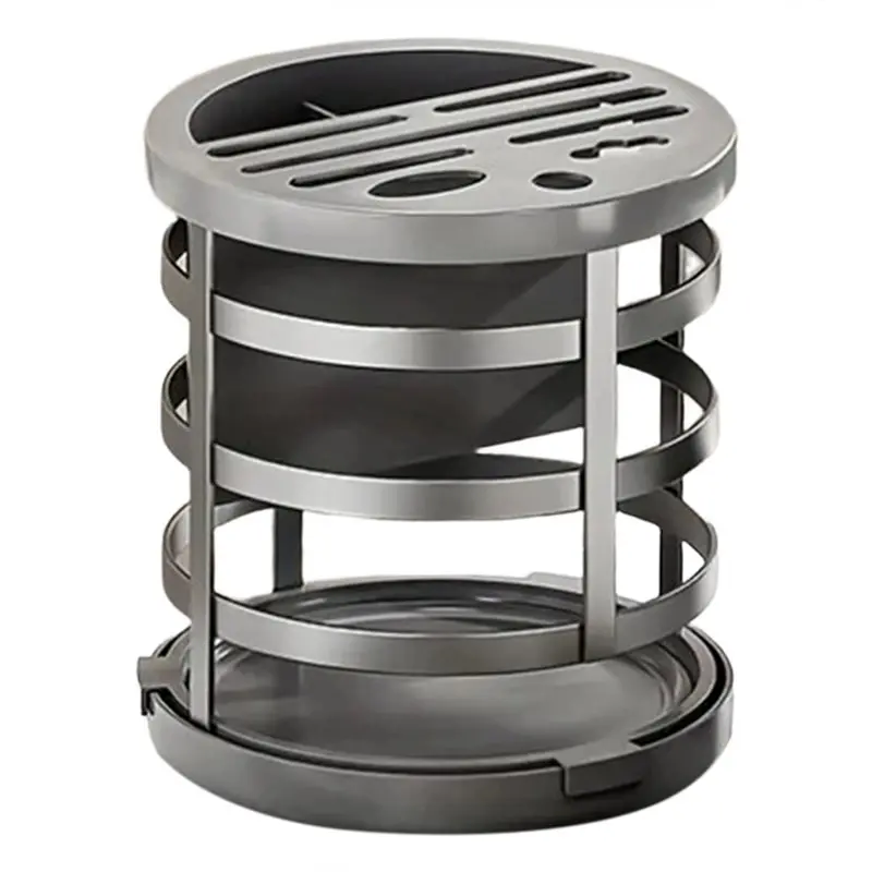 

GYTB-360 °Rotation Stainless Steel Knife Holder Stand Knives Kitchen Multifunctional Stands Cutlery Inserted Block Storage C