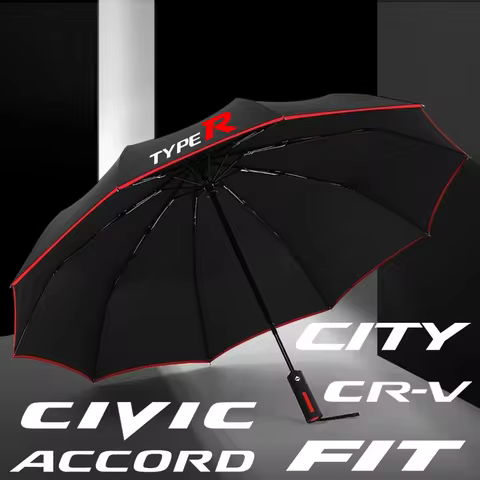 Car Portable Automatic Folding Windproof Sunshade Umbrella For Honda TYPE-R CIVIC ACCORD FIT PILOT CITY CRV HRV BRV Accessories