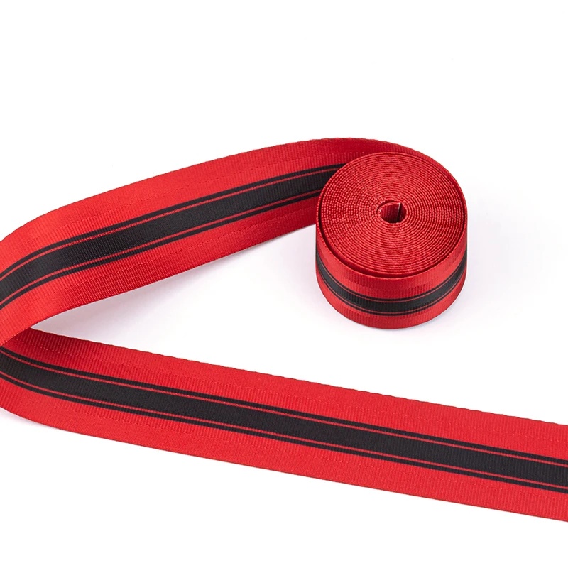 3.6M Red Car Seat Safety Belt Webbing Strengthen Protection Belts Modified Harness Strap Seatbelts Auto Interior Accessories