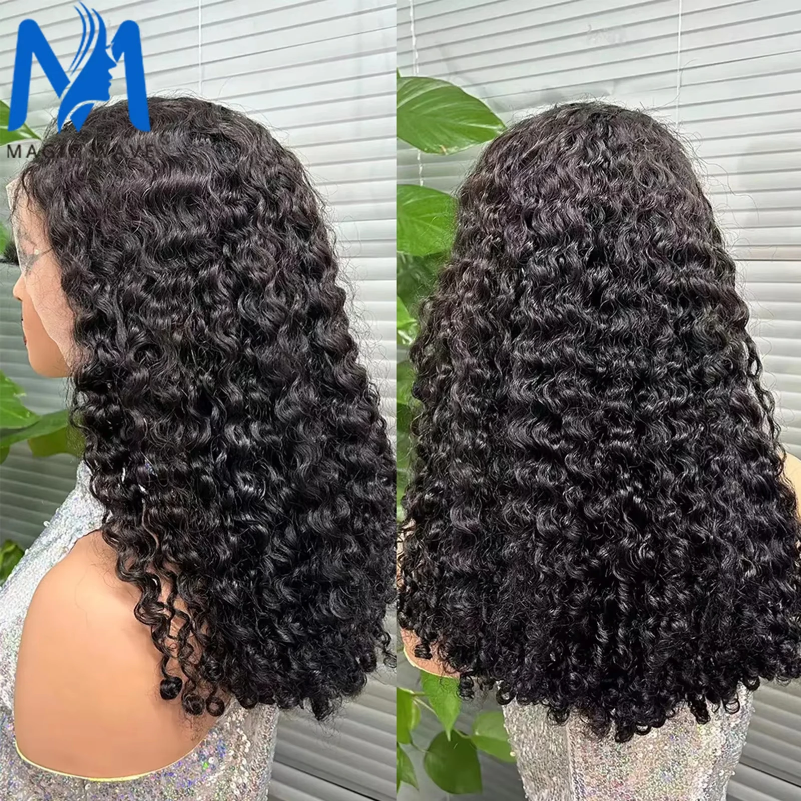 12A Double Drawn Natural Black Burmese Curly Bob Human Hair Wigs for Women 250% Density Boucy Curly Remy Human Hair Wigs