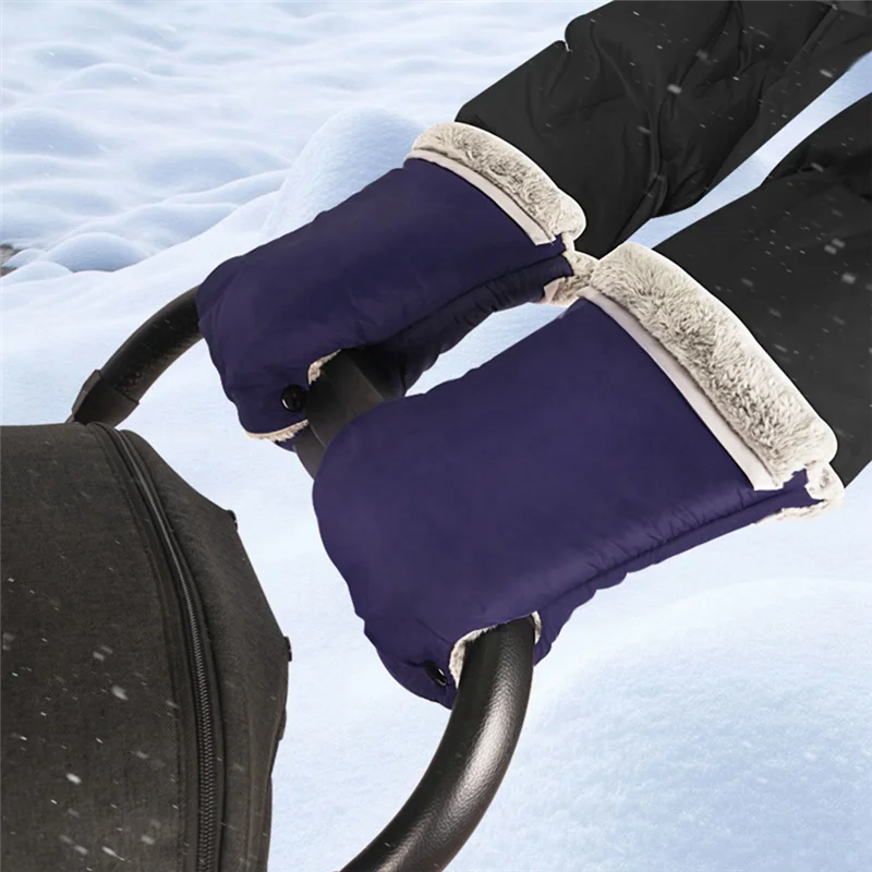 A19Q-Baby Stroller Gloves,Wind-Proof And Frost-Resistantfluff Lining Gloves, Suitable For Baby Strollers, Carts And Bicycles
