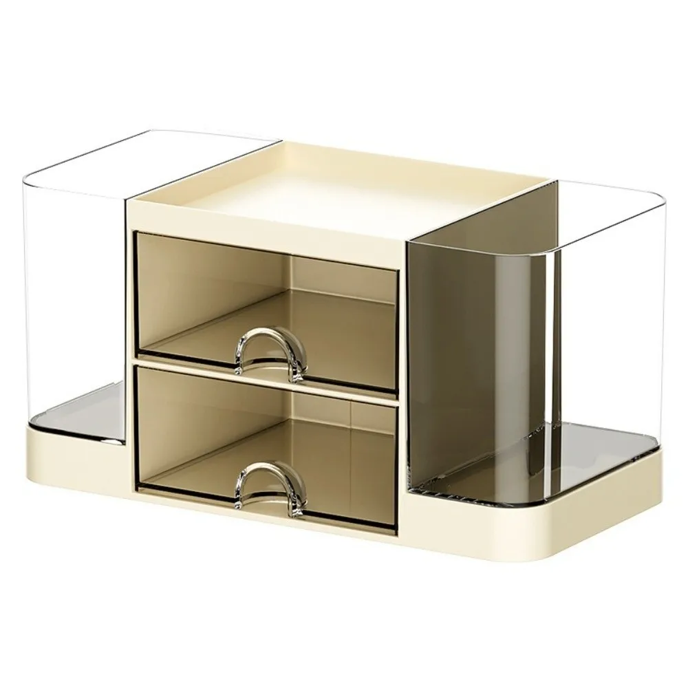 Durable Plastic Desktop Storage Box Large Capacity Multifunctional Drawer Storage Box Pen Holder Office Use