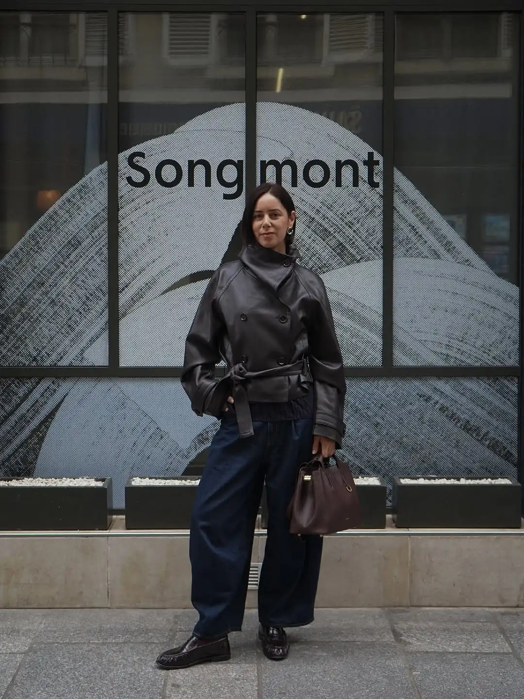 여성 레트로 터틀넥 가죽 재킷 패션 라펠 더블 브레스티드 루즈핏 벨트 아우터웨어 여성 가을 데일리 스트리트 코트