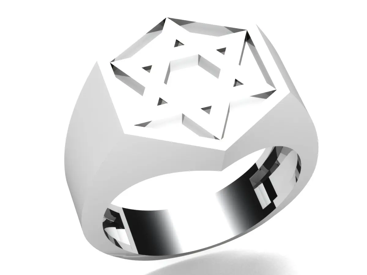 Silver David Star Ring Immediate Delivery