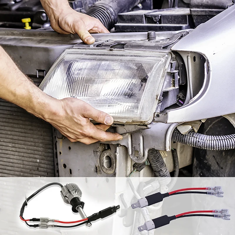 

2Pcs HID directly connected to the original car line without breaking the line h1 headlight 2-in-1 conversion connector