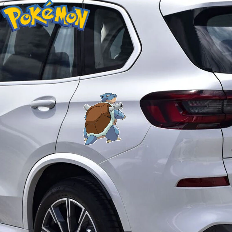 

Pokemon Reflective Warning Sticker Squirtle Wartortle Blastoise Car Decoration Sticker Scratch Cover Children's Toy BirthdayGift