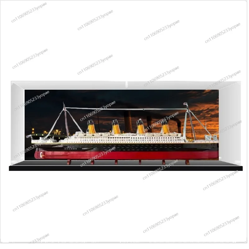 

10294 for Titanic Acrylic Display Box for Building Block Model Dust Cover Toy Storage Box