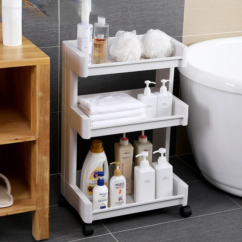 

Dirty Clothes Basket for Bathroom Nordic Floor Shelf Toilet Towel Rack Light Luxury No Punching Organizer