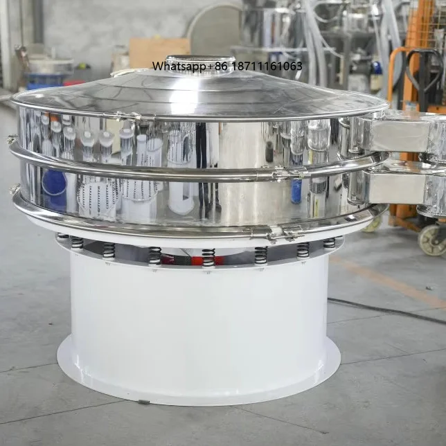 Grain Multi Size Dia 600~2000 mm Rotary Vibrating Screen Stainless Steel Vibration Sieve High Efficiency Screening Machine