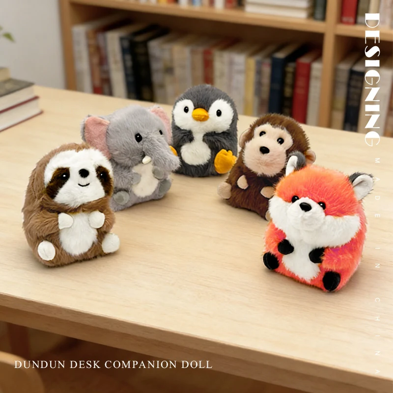 Cute Sitting Animals Red Panda Fox Sloth Cat Plush Toys Soft Plush Dolls Stuffed Capybara Pig Plushie Baby Toys Gifts for Kids