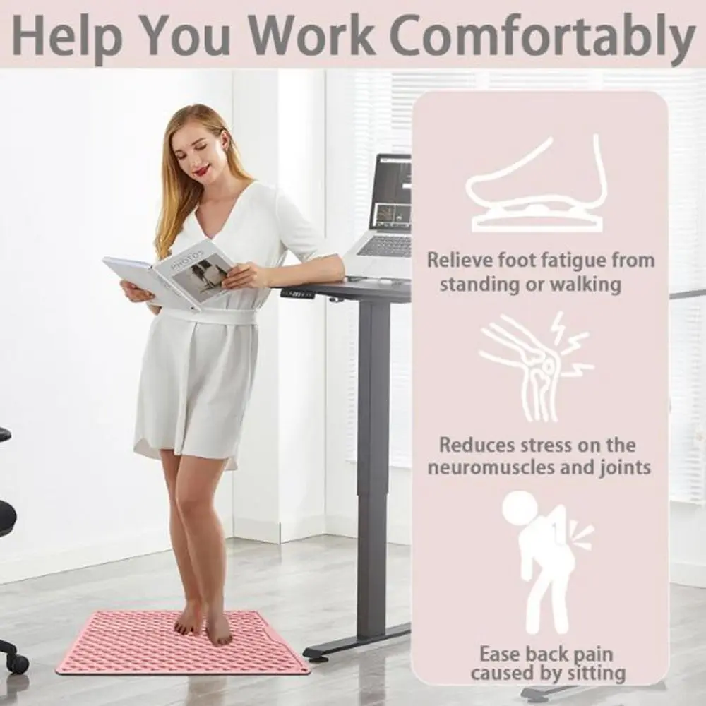 

Silicone Jogging Massage Pad Thickened Double-sided Foot Massage Pad Soft Non-slip Acupressure Board Running in Place