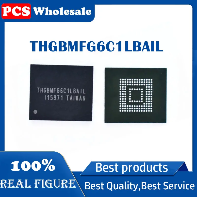 original THGBMFG6C1LBAIL  BGA153-ball EMMC 8G storage IC