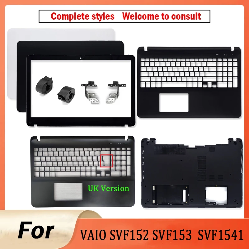 NEW For SVF153 SVF152a23t SVF15 SVF152 FIT15 SVF1541 Laptop Lcd Back Cover Front Bezel Plamrest Bottom Case No Touch