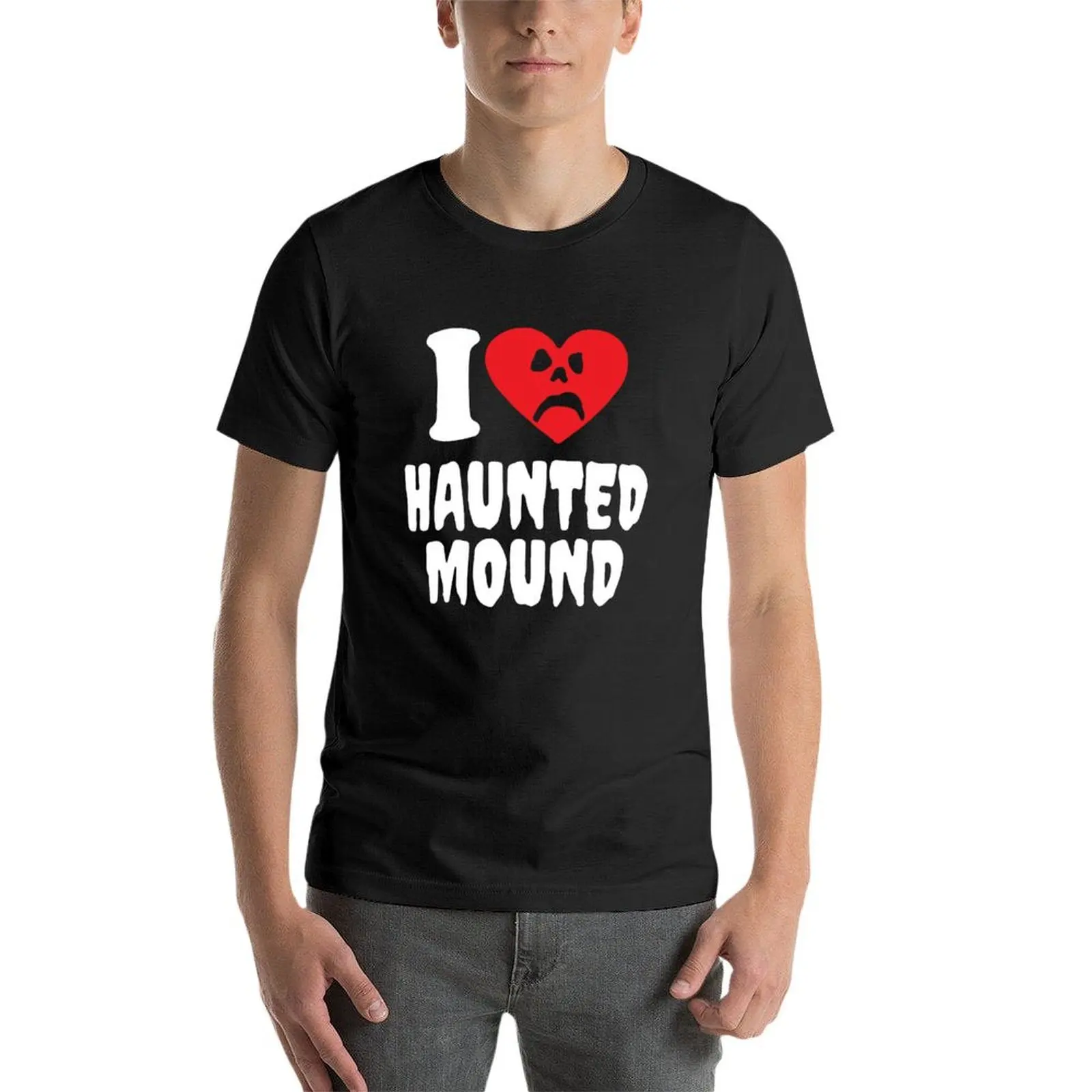 i heart haunted mound T-Shirt cute clothes customizeds men clothings