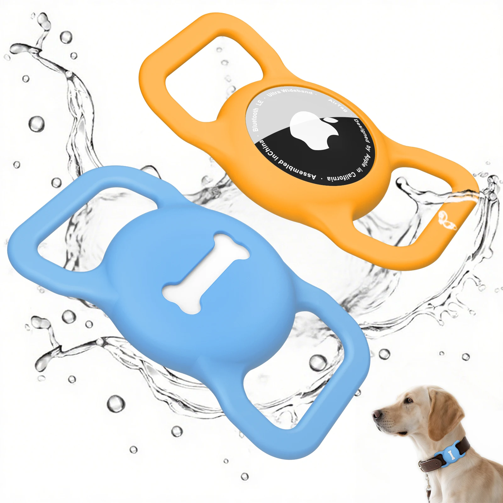 Silicone Protective Sleeve For Apple Airtags Case Pet Dog Cat Positioning Tracker Collar Cover Anti-lost Protective Cover