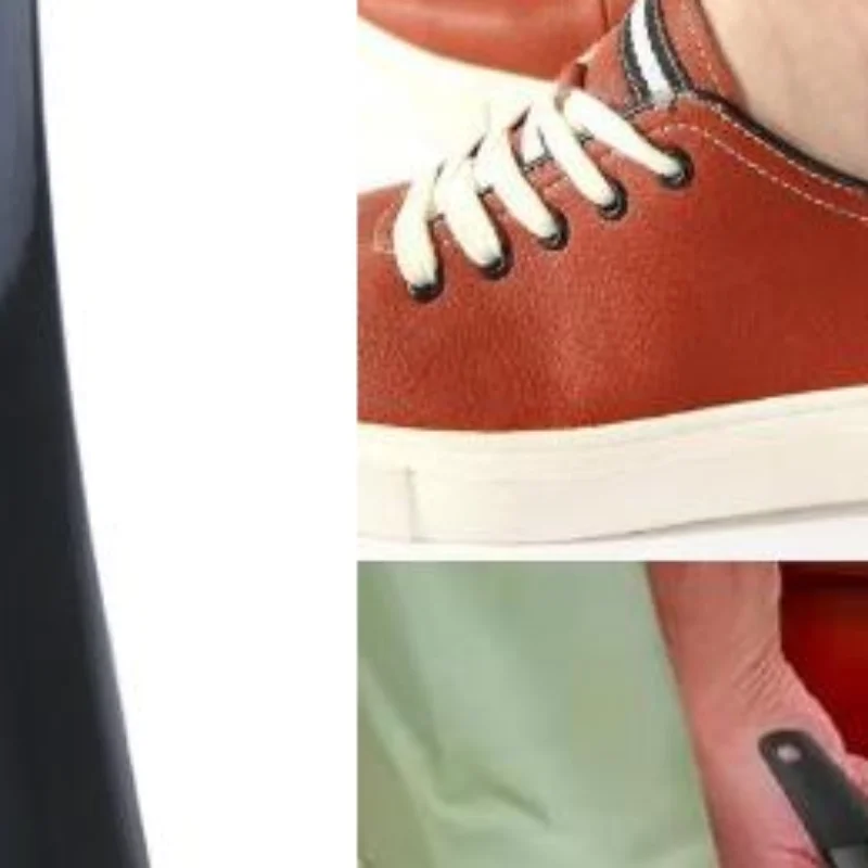 1Pair Portable Plastic Shoe Horns Shoe Lifter Smooth Shoehorn With Hanging Hole For Elderly Children Easy Shoe Wearing Helper