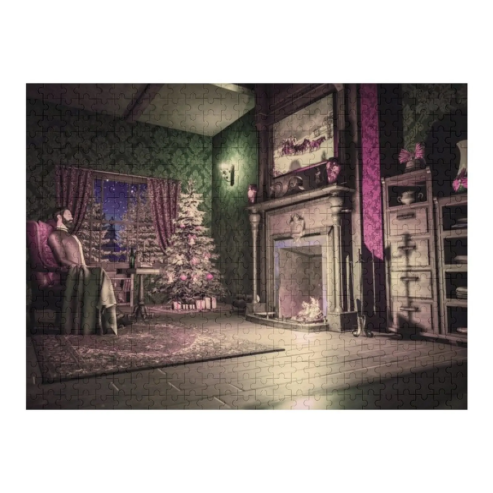 

Dickens Victorian English Christmas Scene Jigsaw Puzzle Personalised Jigsaw Customized Kids Gift Wooden Decor Paintings Puzzle