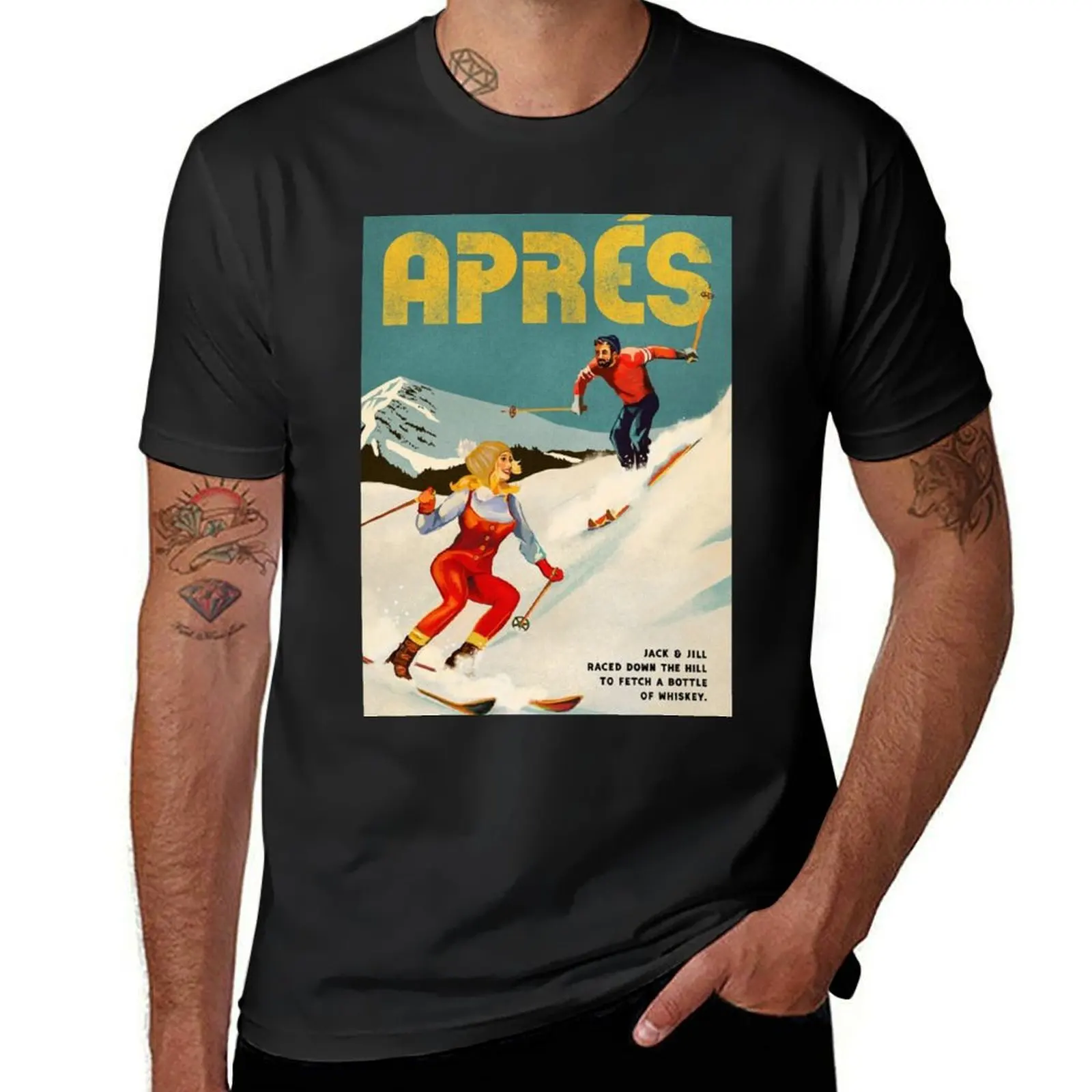 Apres Vintage Ski T-Shirt boys animal print Aesthetic clothing fruit of the loom mens t shirts