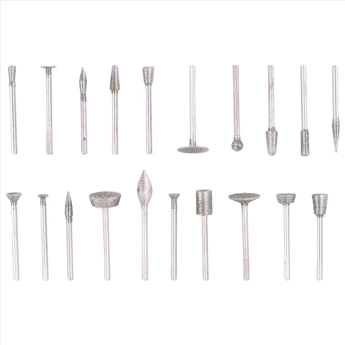 A47UNEW Stone Carving Set Burr Bits,20PCS Polishing Kits Rotary Tools Accessories with 1/8 Inch Shank for Carving