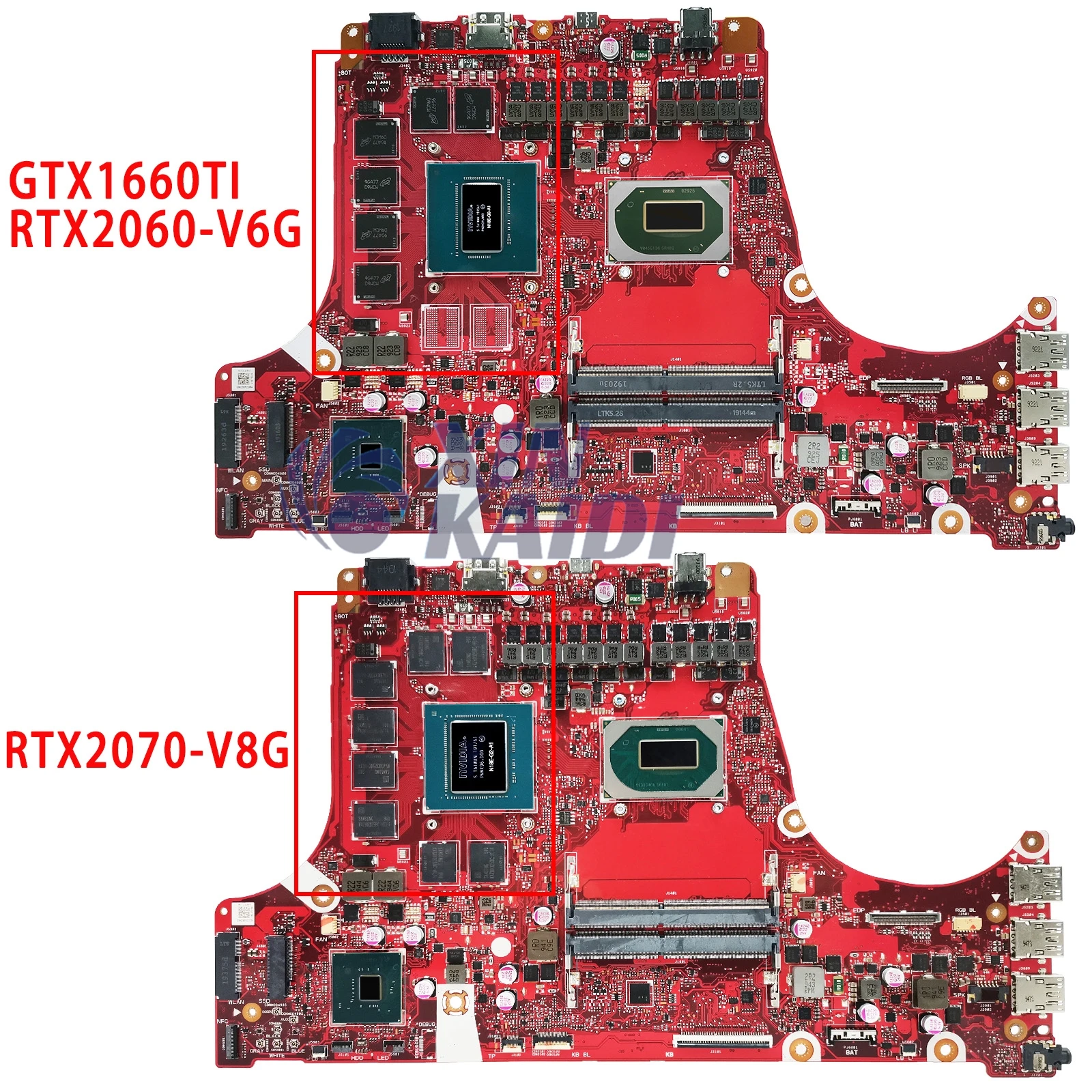 Imagem -02 - Placa-mãe do Portátil para Asus Rog G531gv G731gv G531gu G531g I5-9300h I7-9750h Gtx1660ti Rtx2060 Rtx2070 Mainboard