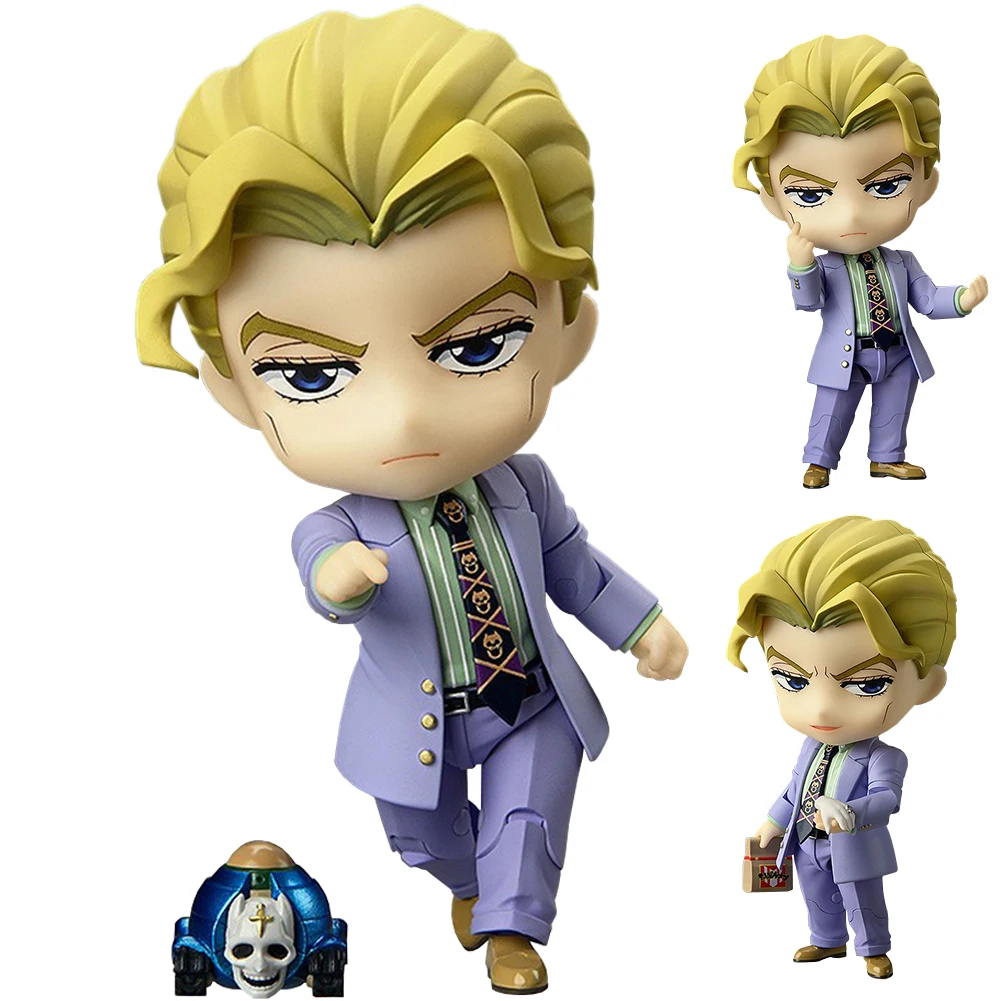 JOJO Anime Kira Yoshikage Figure debout Pose figurine Mini version modèle décorations de bureau Collection enfant jouet cadeau 10 cm
