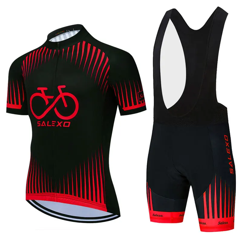 2023 Summer Cycling Jersey Set Men New Short Sleeve Road Team Bicycle Jersey Cycling Clothing Bib Shorts Suits Bike Wear Clothes