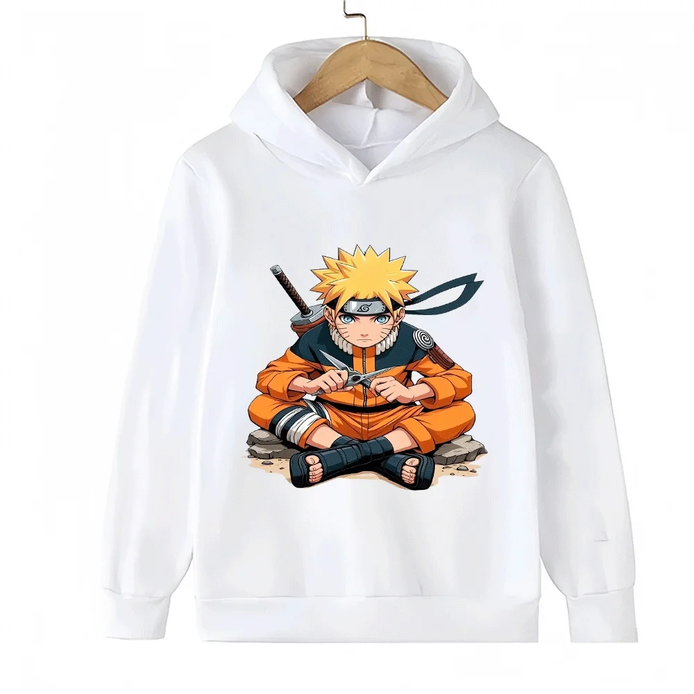 Naruto Anime Hoodie Uzumaki Ninja Shuriken Print Streetwear Unisex Herren Damen Oversized Casual Sweatshirts Langarm – Detail 3