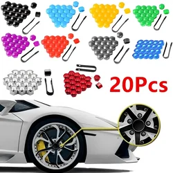 20Pcs Car Wheel Nut Caps Protection Cover Wheel Bolts Caps Anti-Rust Auto Tyre Hub Screw Nut Bolt Cover Car Exterior Decoration