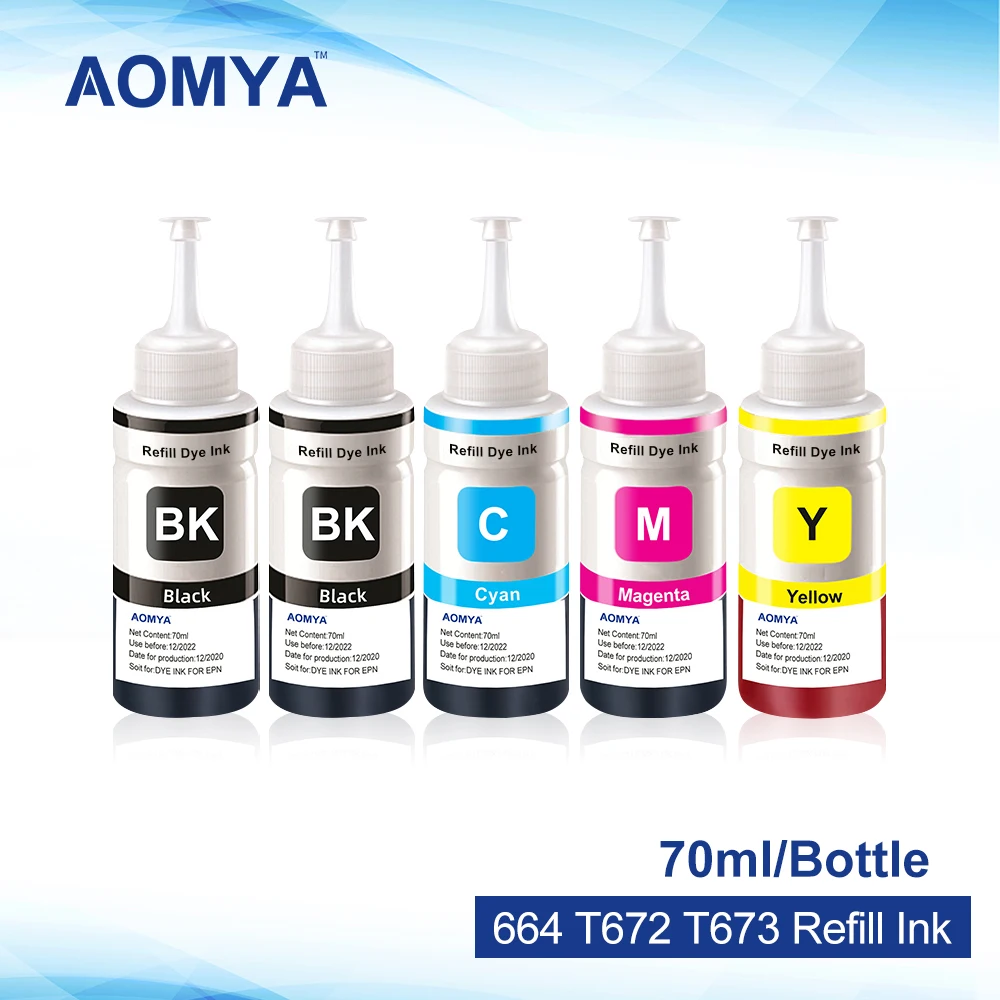 Aomya 664 672 673 Refill dye ink For EPN L100 L110 L120 L210 L310 L355 L360 L364 L365 L486 L550 L800 L805 L810 printer