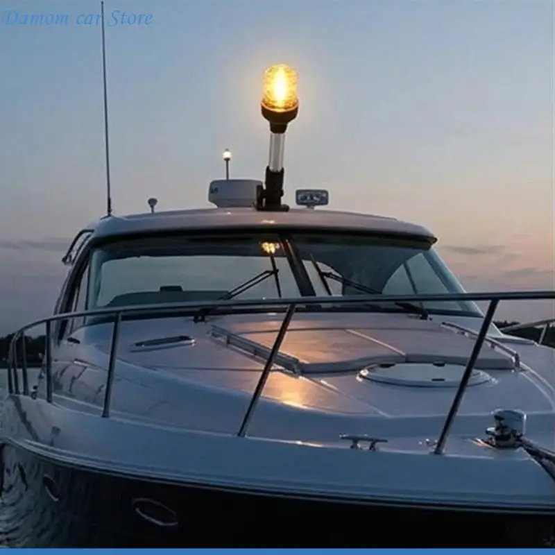 A2UC Foldable Marine Navigation Light with Strong ABS Housing & Rusts Proof Stainless Steel Base LED Folding Light Suitable for