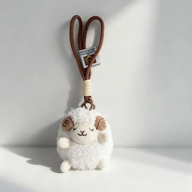 Cute Mini Sheep Plush Pendant Soft Lamb Stuffed Doll Lightweight Backpack Bag Charm Accessory for Teen Gifts