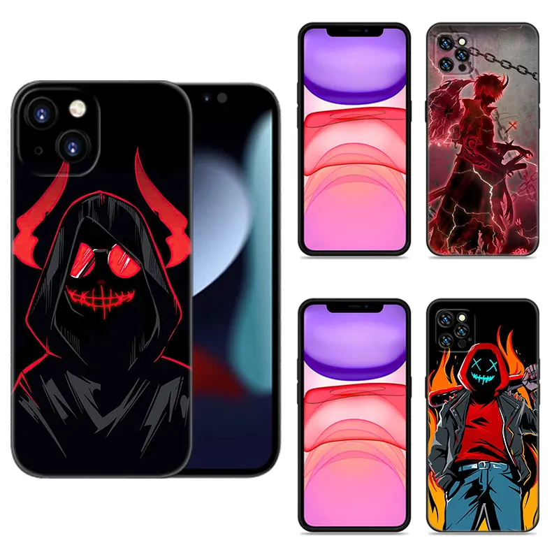 Devil Bad Boy Black Silicone Phone Case For Apple iPhone 12 13 Mini 11 14 15 Pro Max 7 8 Plus X XR XS SE 2020 2022