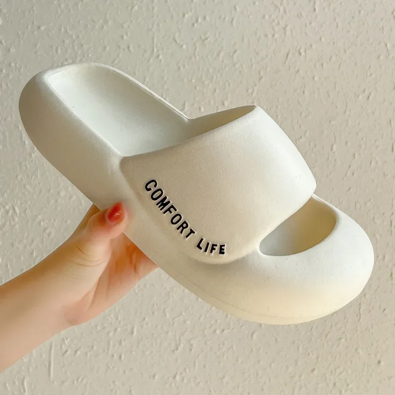 Thick Platform Bathroom Home Slippers Women Fashion Soft Sole EVA Indoor Slides Men Sandals Non-Slip Couple Summer Flip Flops