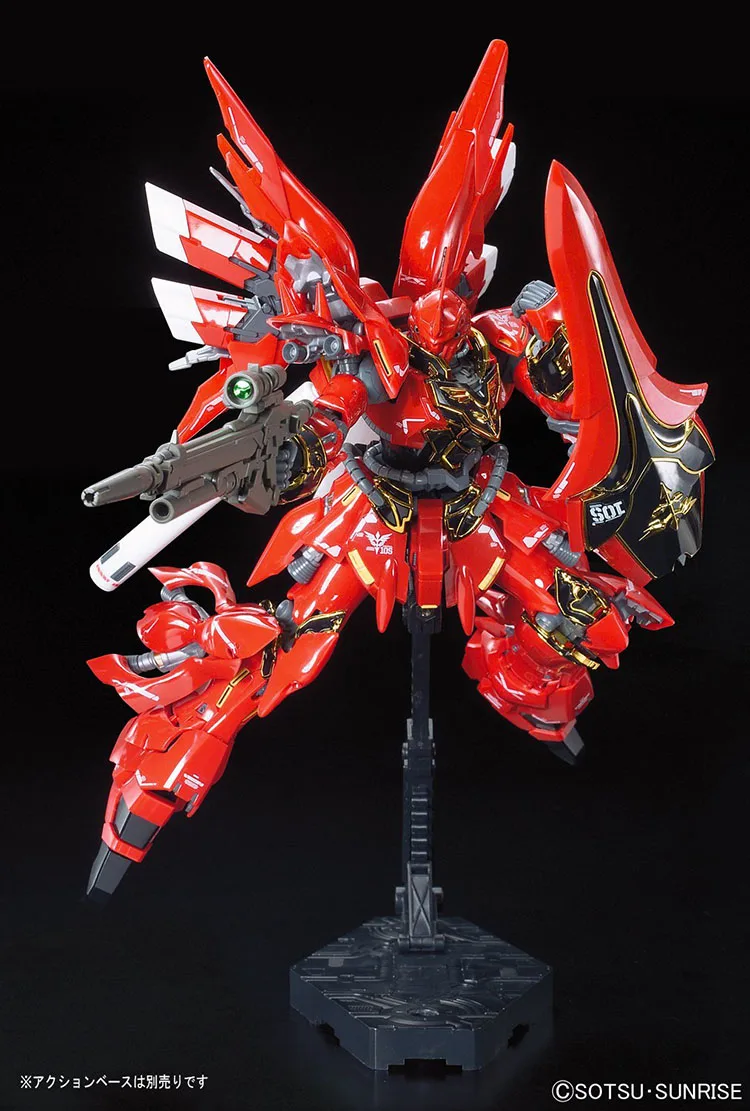 BANDAI Gundam 1/144 RG MSN-06S Sinanju Standard Model Kit Assembly Strike Unicorn Freedom Action Figures Model Original